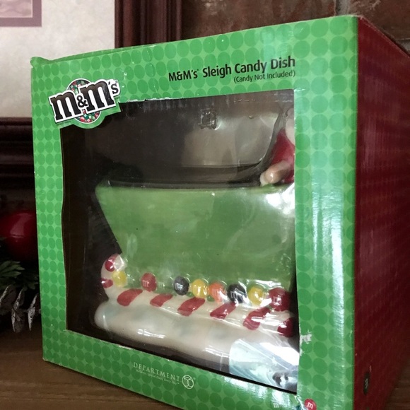 Rare M&M’s Sleigh Holiday Candy Dish - Picture 3 of 12
